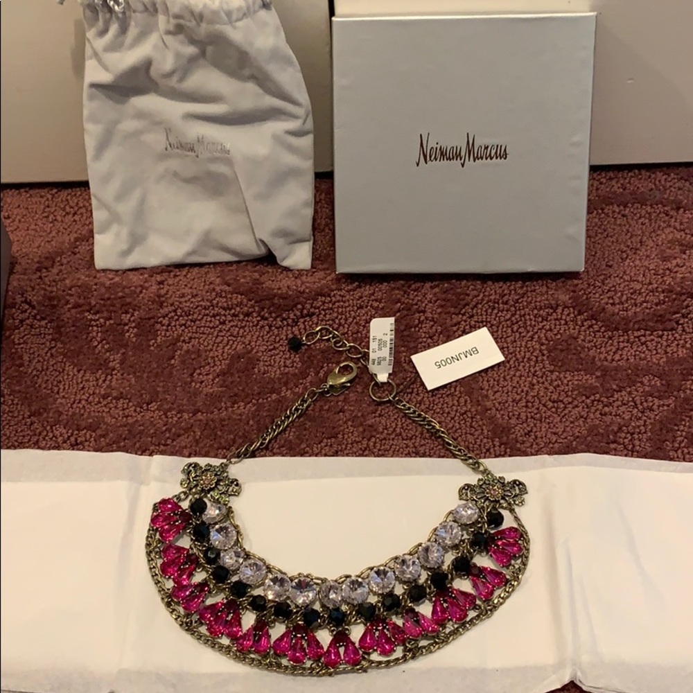 badgley mischka couture rhinestone choker necklace